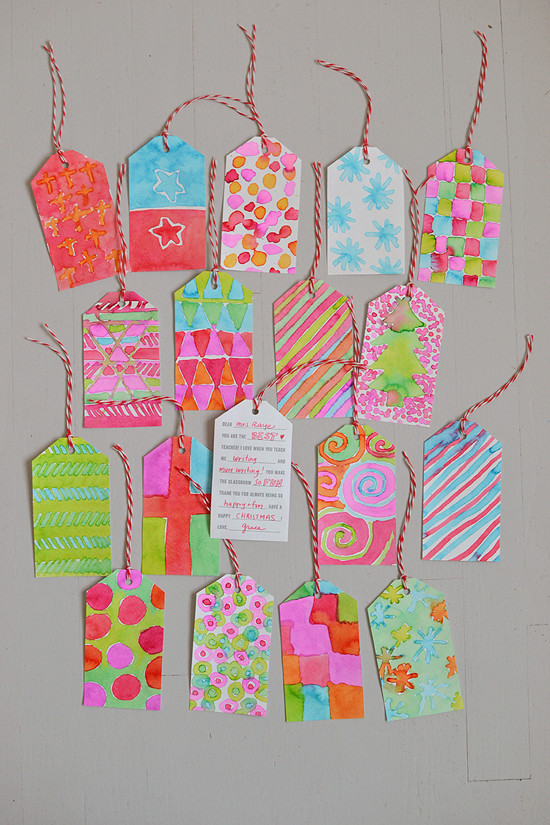 Gift Tags DIY
 DIY Painted Teacher Gift Tags – Printable Holiday Craft