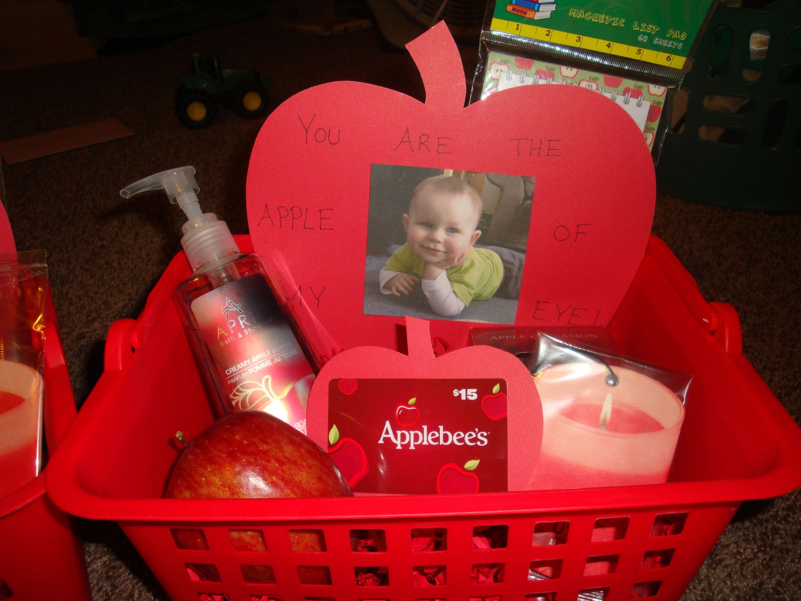 Gifts For Child Care Provider
 Apple My Eye t basket for daycare teachers