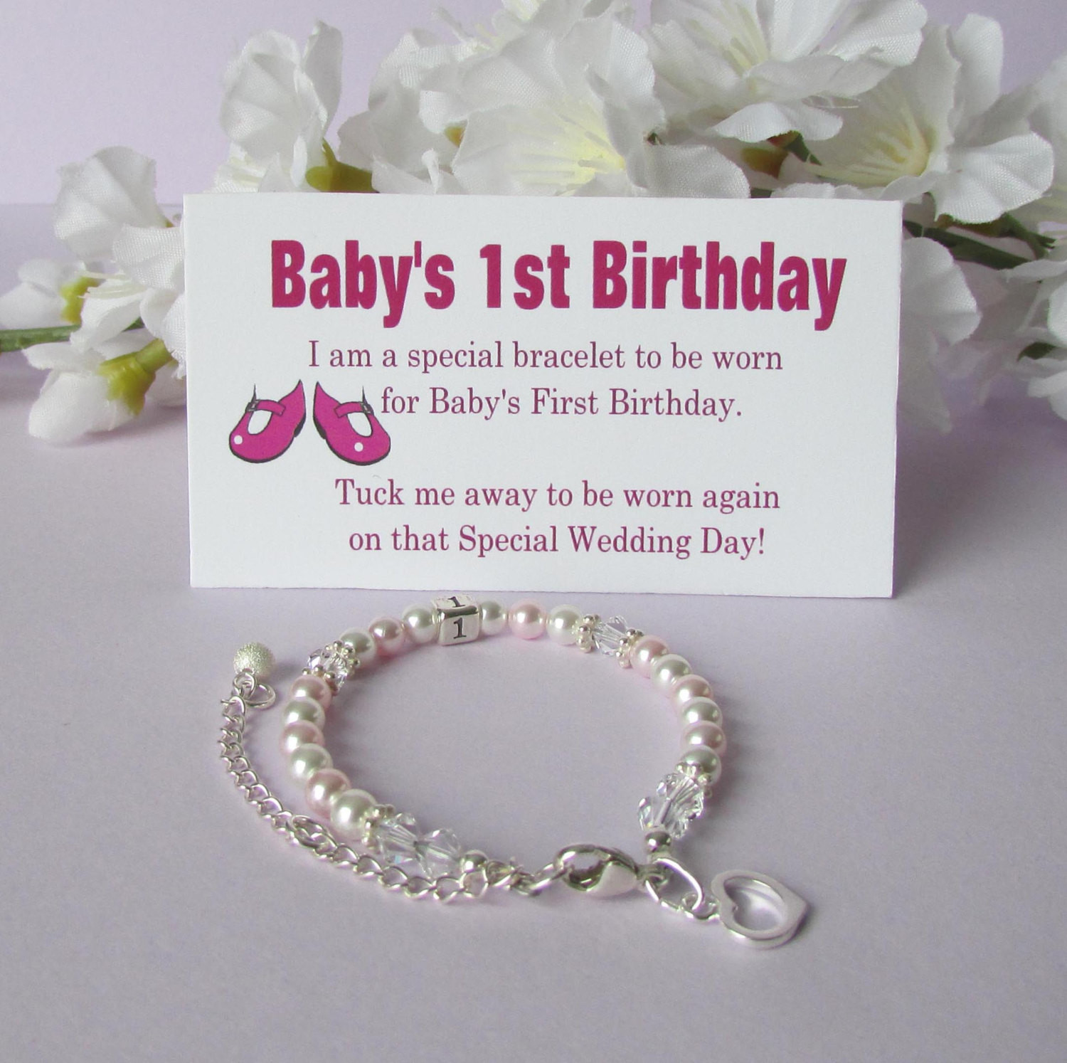 Gifts For First Birthday Girl
 Baby s 1st Birthday Gift Bracelet Baby to Bride Growing