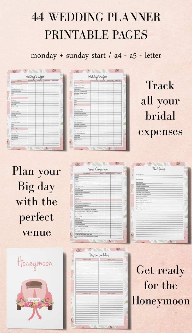 Gifts For Wedding Planner
 Printable Wedding Planner DIY Planner Engagement Gift