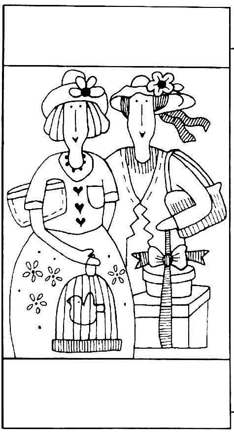 Gingham Girls Coloring Book
 EMBROIDERY PATTERN From RED BROLLY NO LINK ASSOCIATED