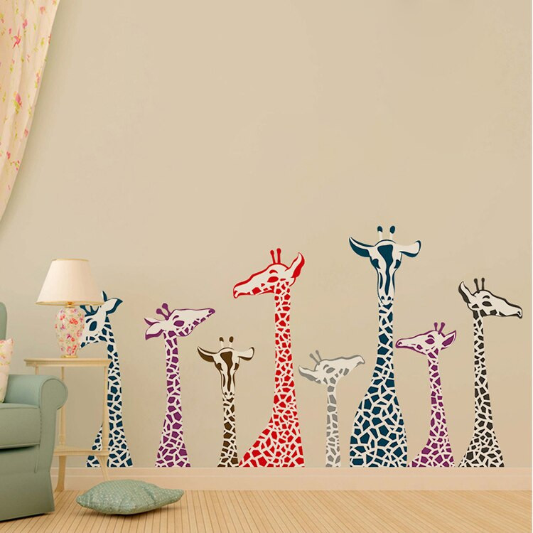 Giraffe Decor For Living Room
 Personality giraffe wall stickers animals decals home