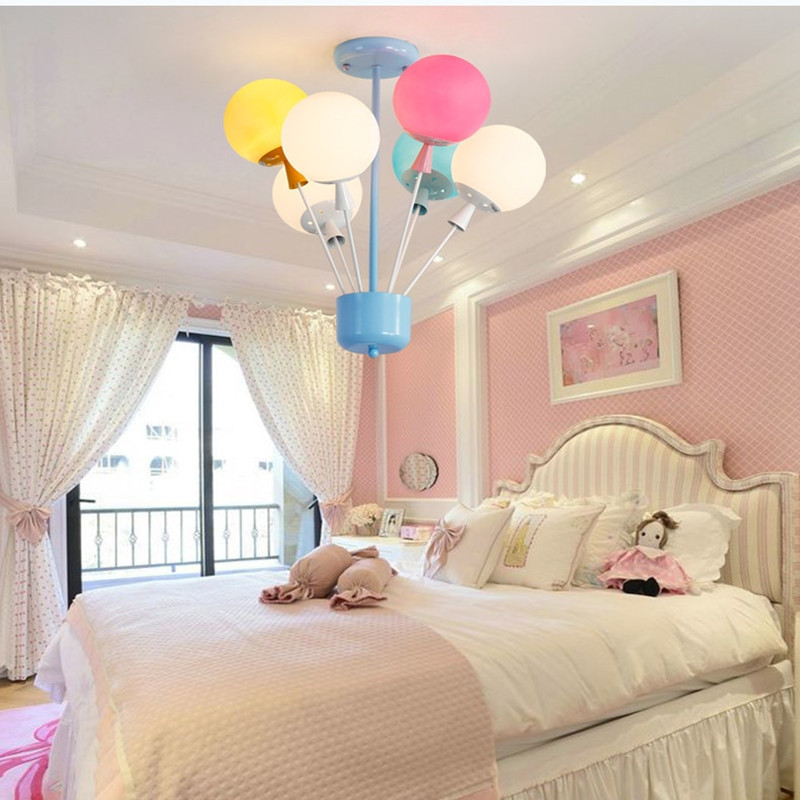 Girl Bedroom Lighting
 Lovely Kid s Room Colorful Balloons Pendant Light Fashion