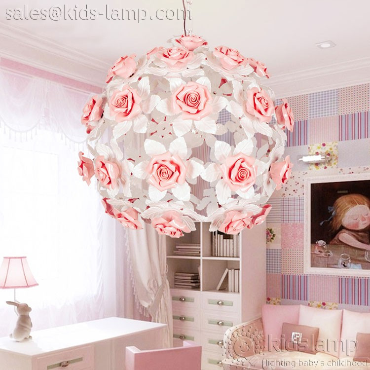 Girl Bedroom Lighting
 ceramic flower pendant lamps Girl’s bedroom decoration