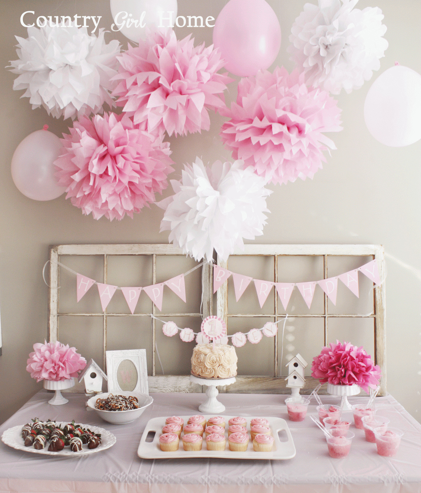 Girl First Birthday Decorations
 COUNTRY GIRL HOME 1st Birthday