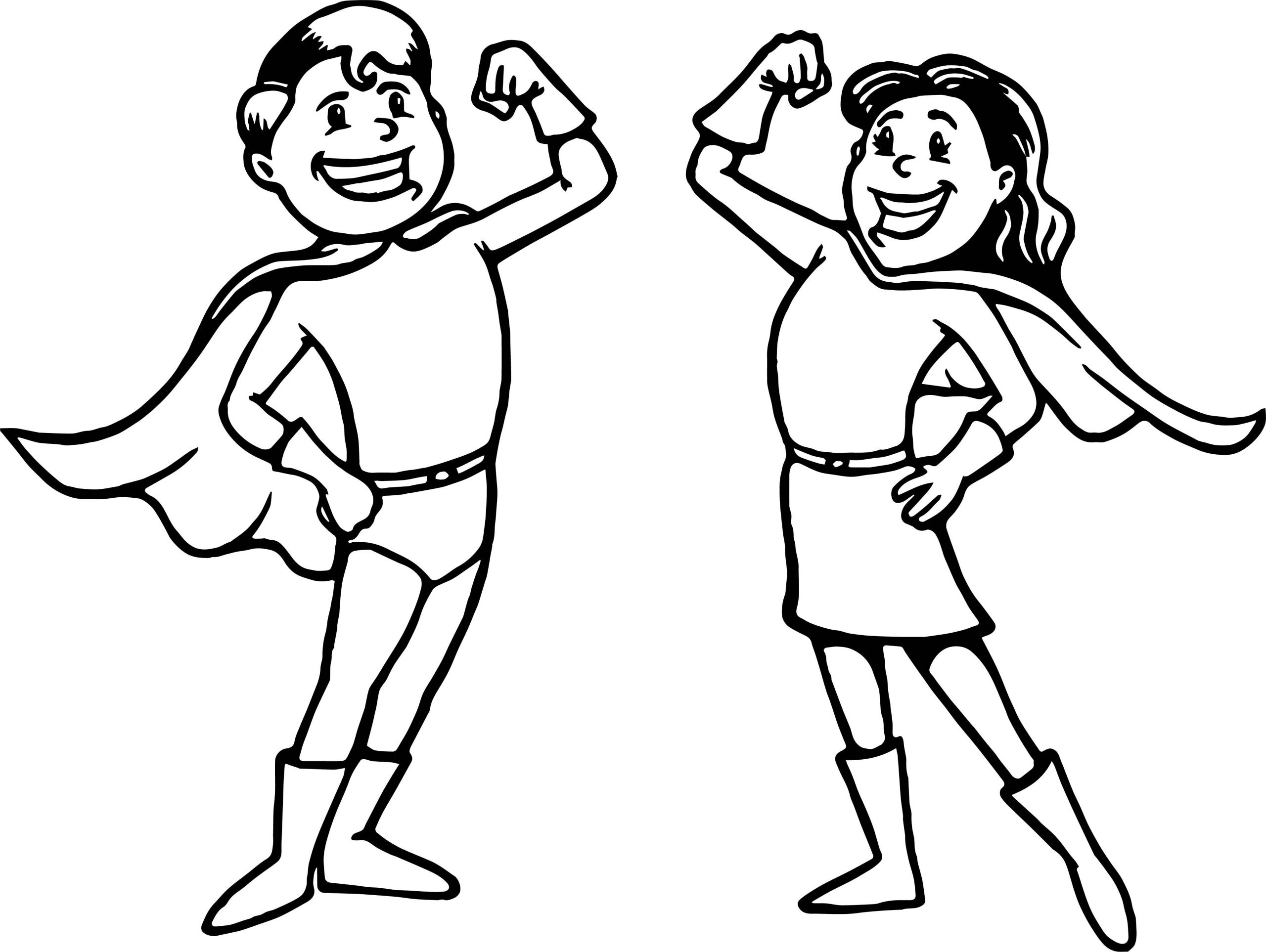 Girls And Boys Coloring Pages
 Girl And Boy Drawing For Kids