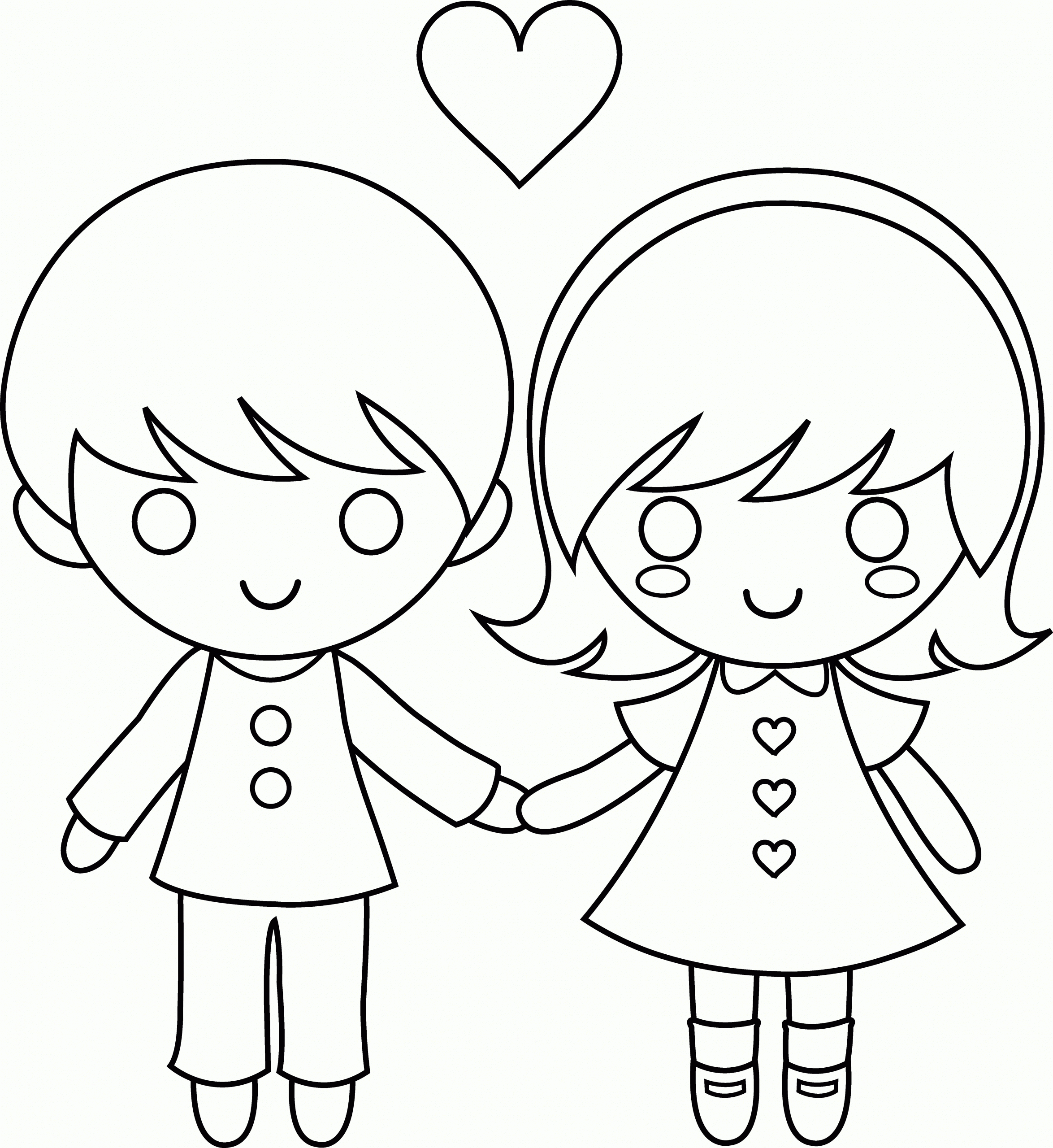 Girls And Boys Coloring Pages
 Coloring Page Boy And Girl Coloring Home