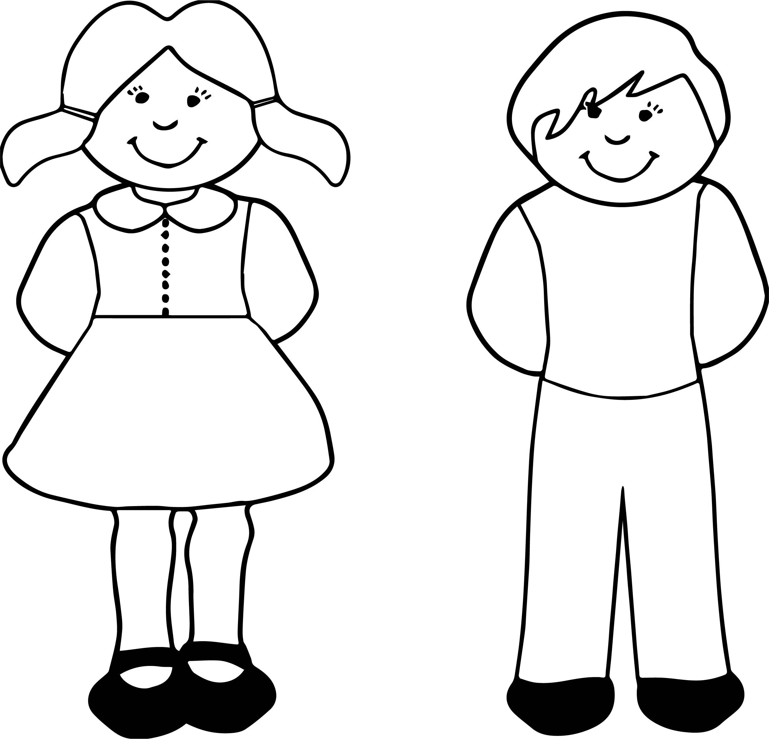 Girls And Boys Coloring Pages
 Boy Girl Coloring Page