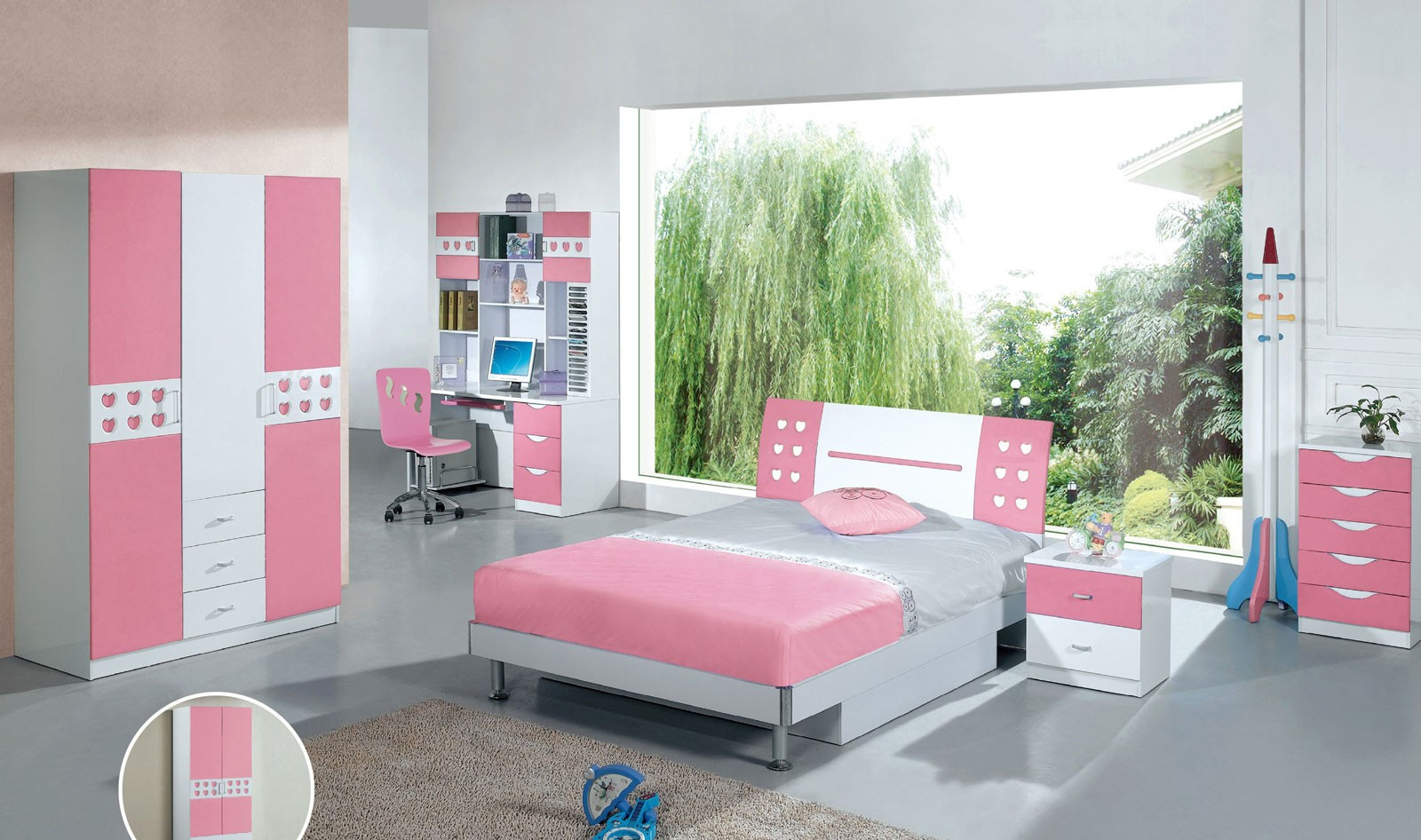 Girls Bedroom Sets Twin
 Modern Girls Bedroom Set 102B