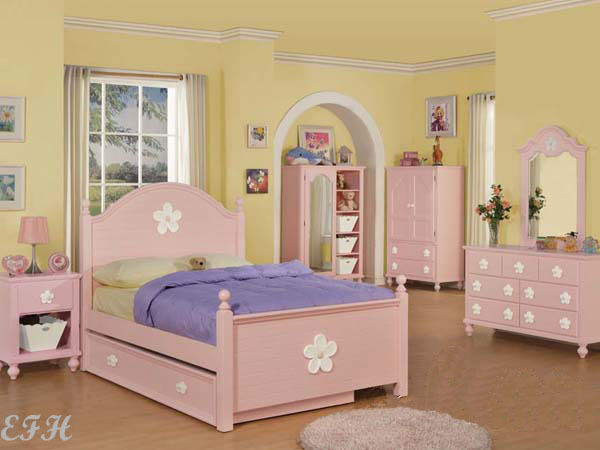 Girls Bedroom Sets Twin
 NEW 5PC COVEN PINK WOOD GIRLS TWIN FULL BEDROOM SET