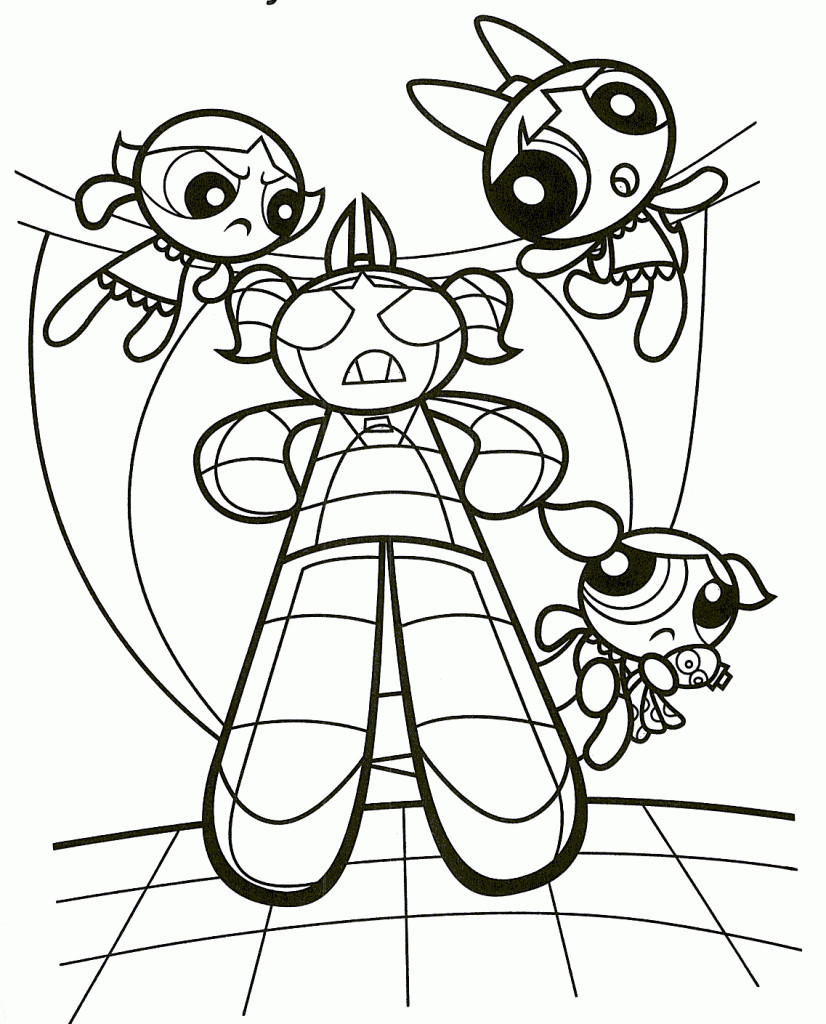 Girls Printable Coloring Pages
 Free Printable Powerpuff Girls Coloring Pages For Kids