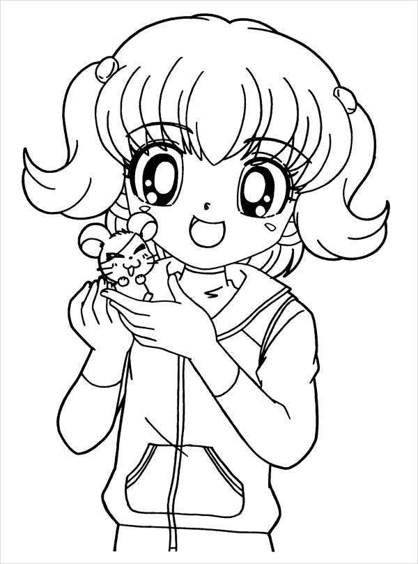 Girls Printable Coloring Pages
 8 Anime Girl Coloring Pages PDF JPG AI Illustrator