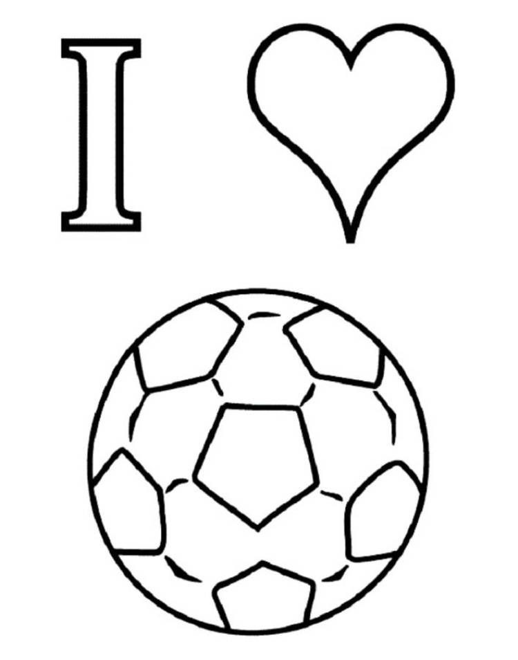 Girls Soccer Coloring Pages
 I Love Soccer Coloring Pages for kids