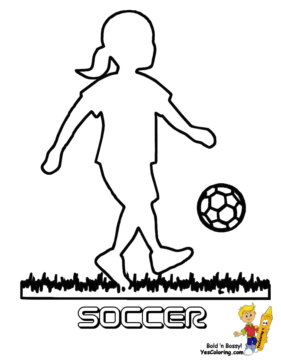 Girls Soccer Coloring Pages
 Soccer Girls Sports Coloring Girls Sports Free