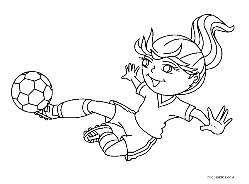 Girls Soccer Coloring Pages
 Free Printable Soccer Coloring Pages For Kids