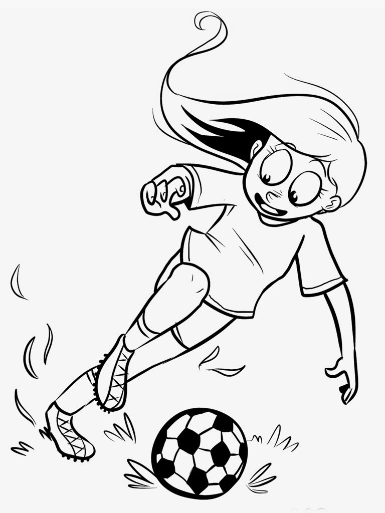 Girls Soccer Coloring Pages
 Printable Soccer Player Coloring Pages