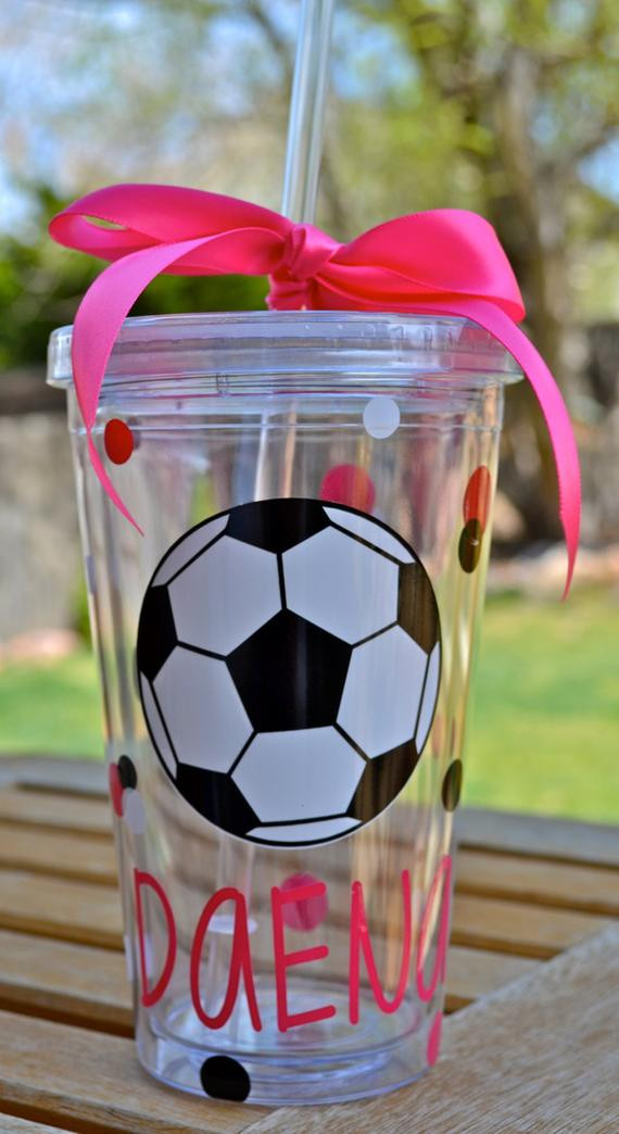 Girls Soccer Gift Ideas
 Items similar to Personalized soccer Tumbler Boys Girls