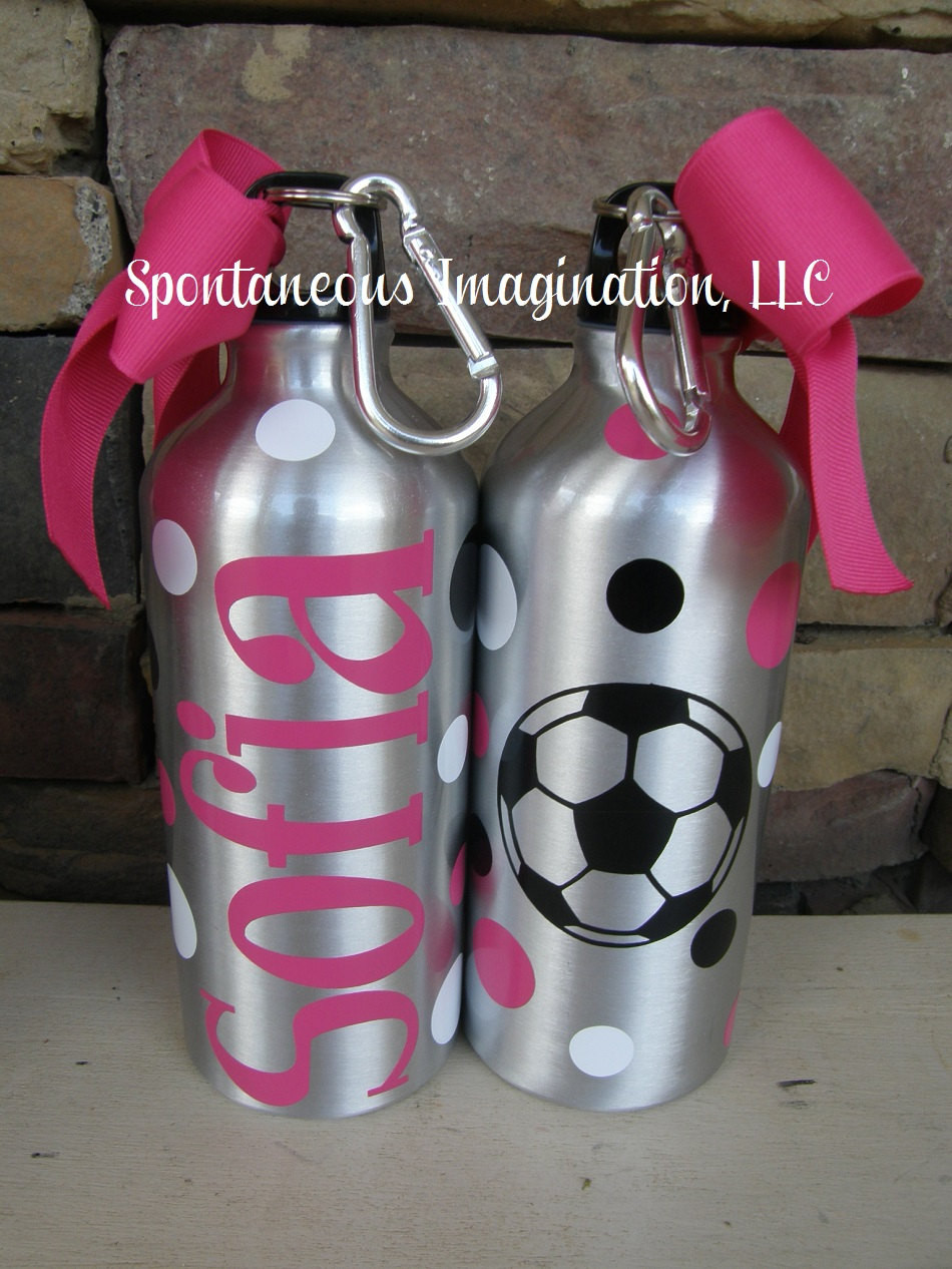 Girls Soccer Gift Ideas
 Personalized Girls Soccer Aluminum Water Bottle Gift Ideas