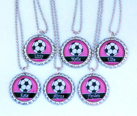 Girls Soccer Gift Ideas
 Girl Soccer Party Favors Girl Soccer Necklace Sports Party