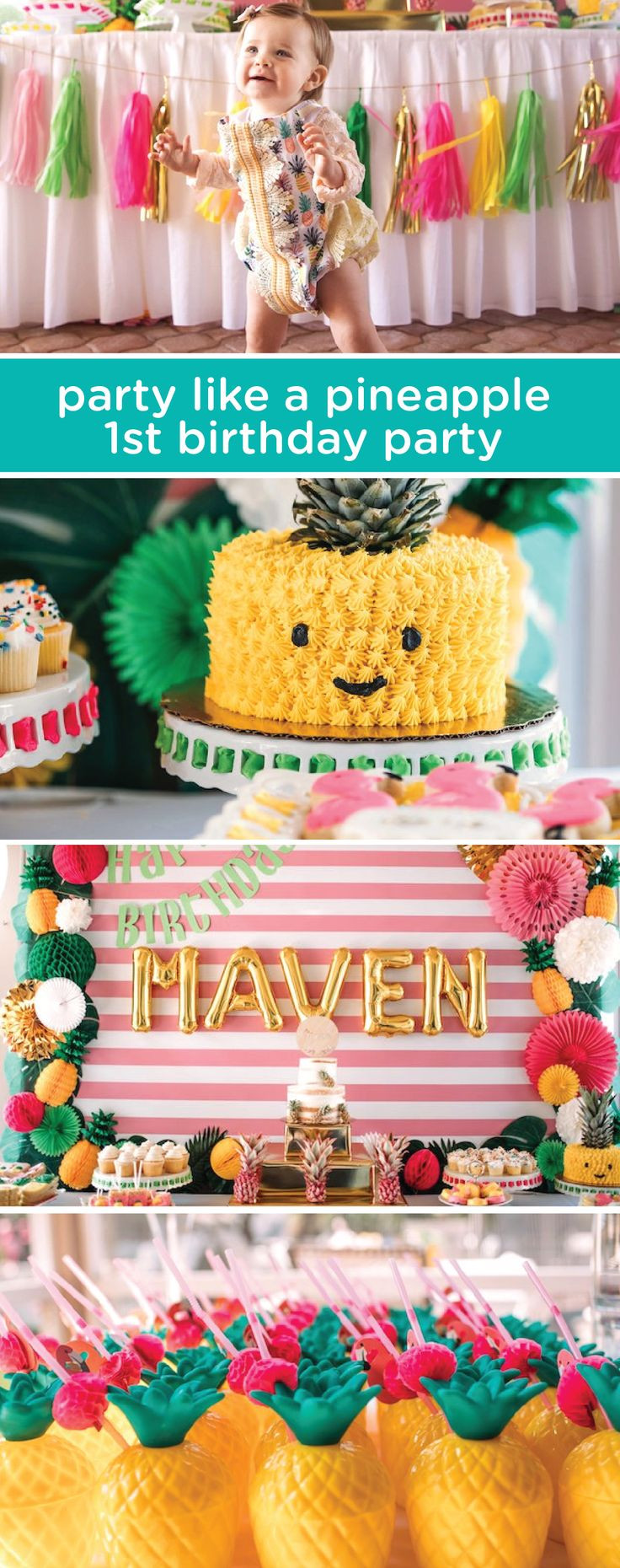Girls Summer Birthday Party Ideas
 "Party Like a Pineapple" Tropical Birthday Party