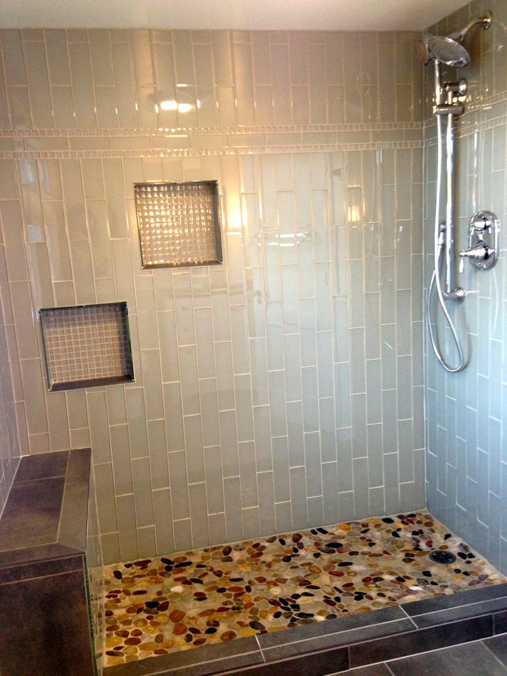 Glass Tile Bathroom Floor
 29 best images about Our Projects Bathrooms on Pinterest