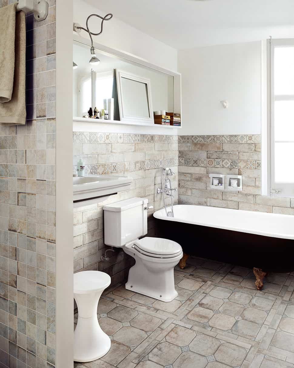 Glass Tile Bathroom Floor
 25 Beautiful Tile Flooring Ideas for Living Room Kitchen