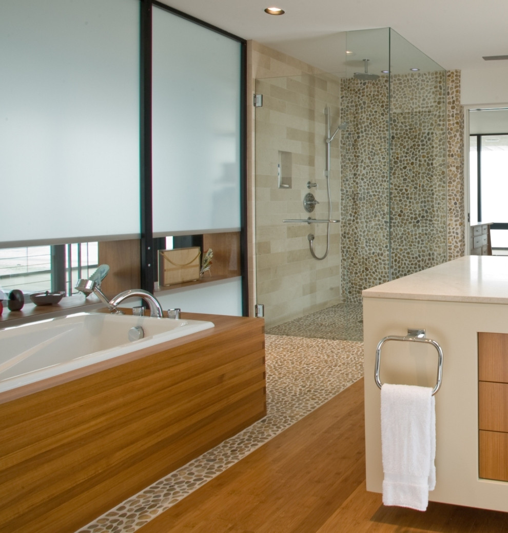 Glass Tile Bathroom Floor
 25 wonderful large glass bathroom tiles