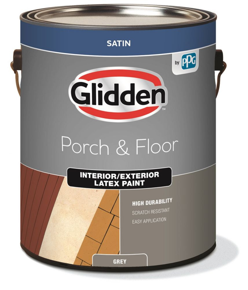 Glidden Deck Paint
 Glidden Porch & Floor Interior Exterior Satin Grey 3 78