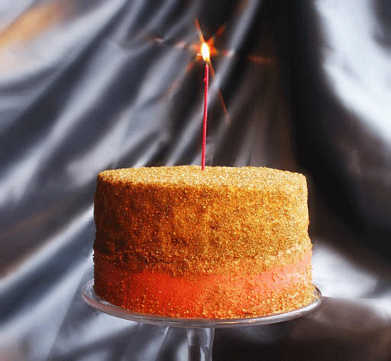 Glitter Birthday Cake
 Miu Miu Inspired Gold Glitter Birthday Cake