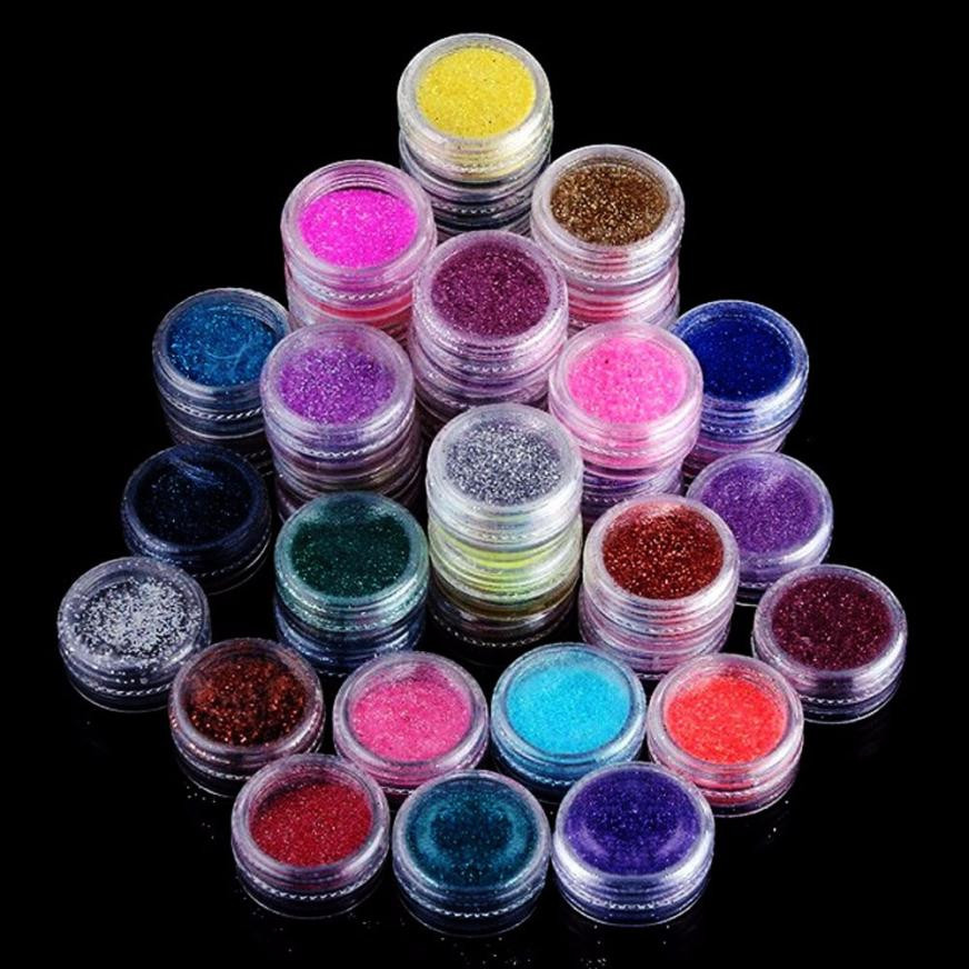 Glitter Dust For Nails
 Featheringwomen 45 colors Shinny Shimmer Nail Art Makeup