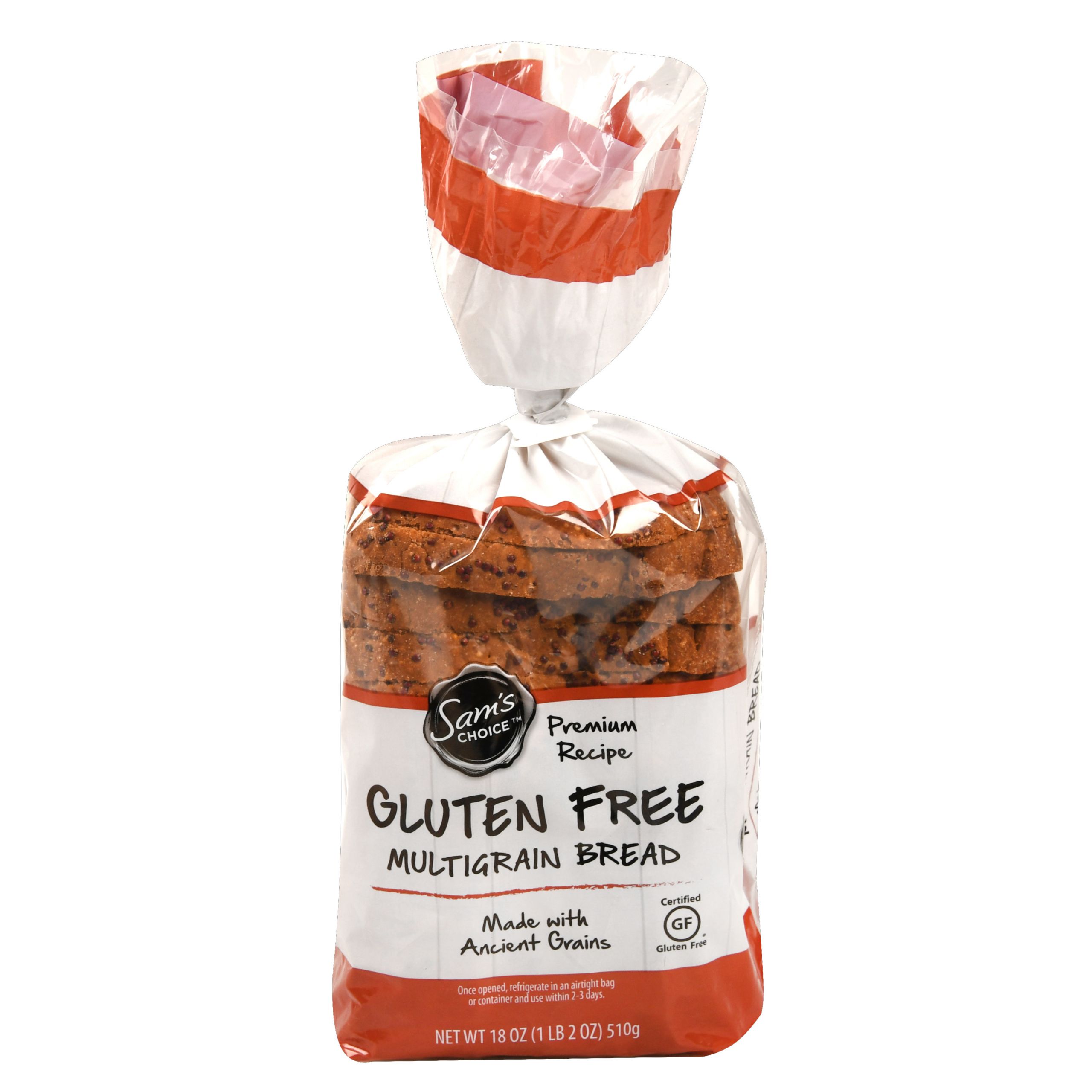 Gluten Free Multigrain Bread
 Sam s Choice Gluten Free Multigrain Bread 18 oz Walmart