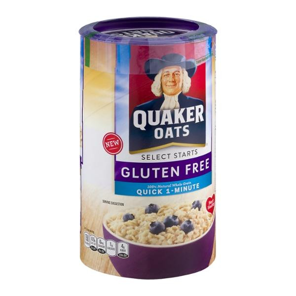 Gluten Free Quick Oats
 Quaker Oats Gluten Free Quick 1 Minute Oats