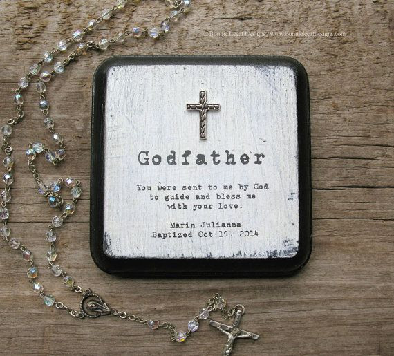 Godfather Gift Ideas For Christening
 Personalized Godparent Gift Godfather Gift by bonnielecat