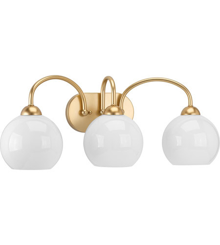 Gold Bathroom Light Fixtures
 Progress P 078 Carisa 3 Light 25 inch Vintage Gold