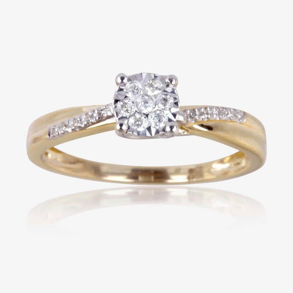 Gold Diamond Engagement Ring
 9ct Gold Diamond Ring