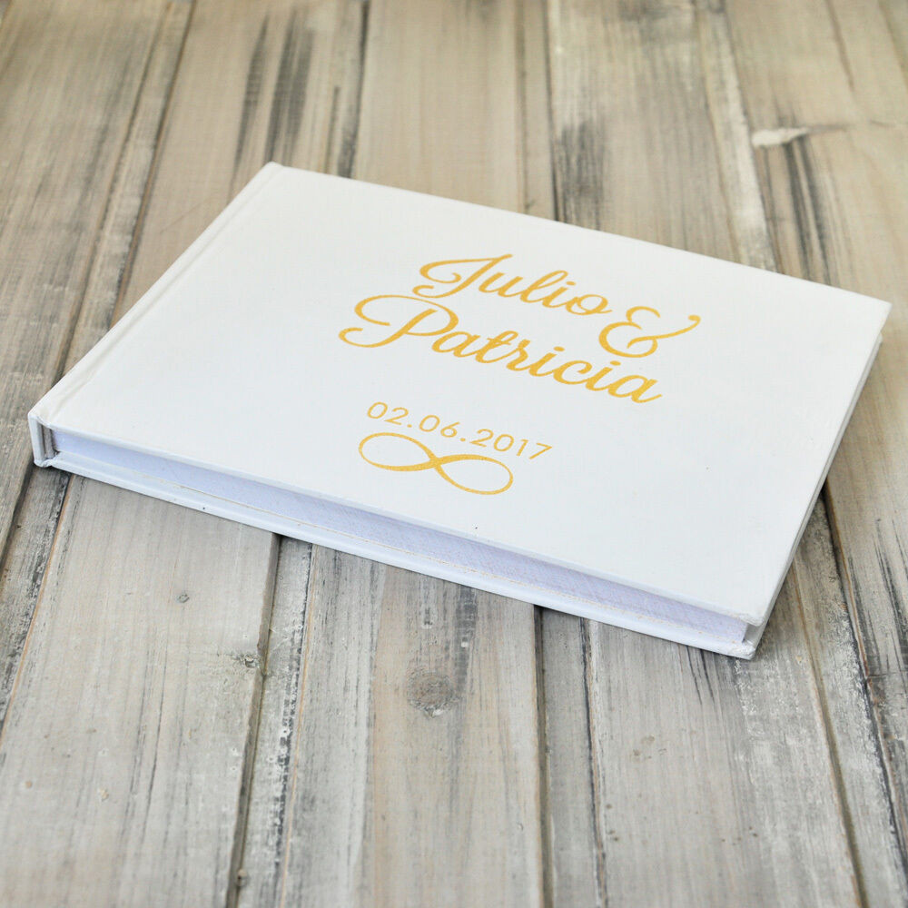 Golden Wedding Guest Book
 Personalized Wedding Guest Book Gold Foil Wedding