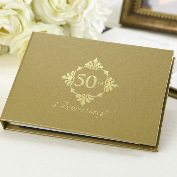 Golden Wedding Guest Book
 Golden 50th Anniversary Guest Book