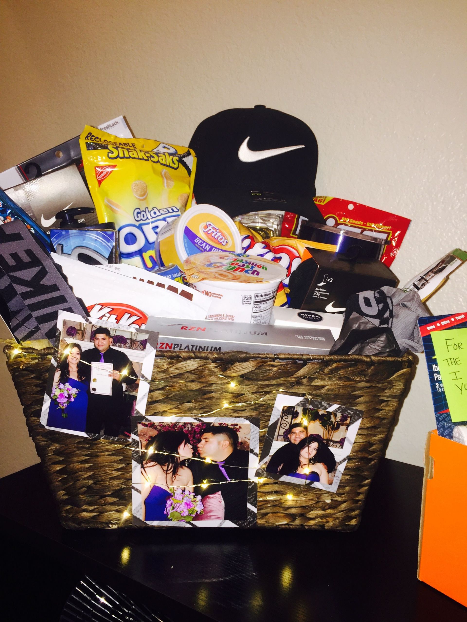 Good Gift Ideas For Boyfriends Birthday
 Anniversary t basket I put to her for my husband full