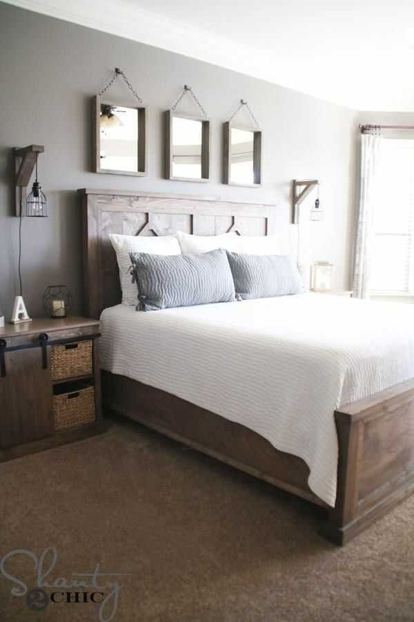 Good Size Master Bedroom
 Best Modern Farmhouse Master Bedroom Scheme Rustic