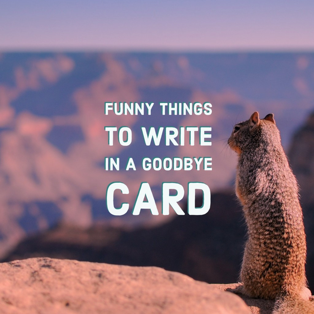 Goodbye Quotes Funny
 Funny Things to Write in a Goodbye Card