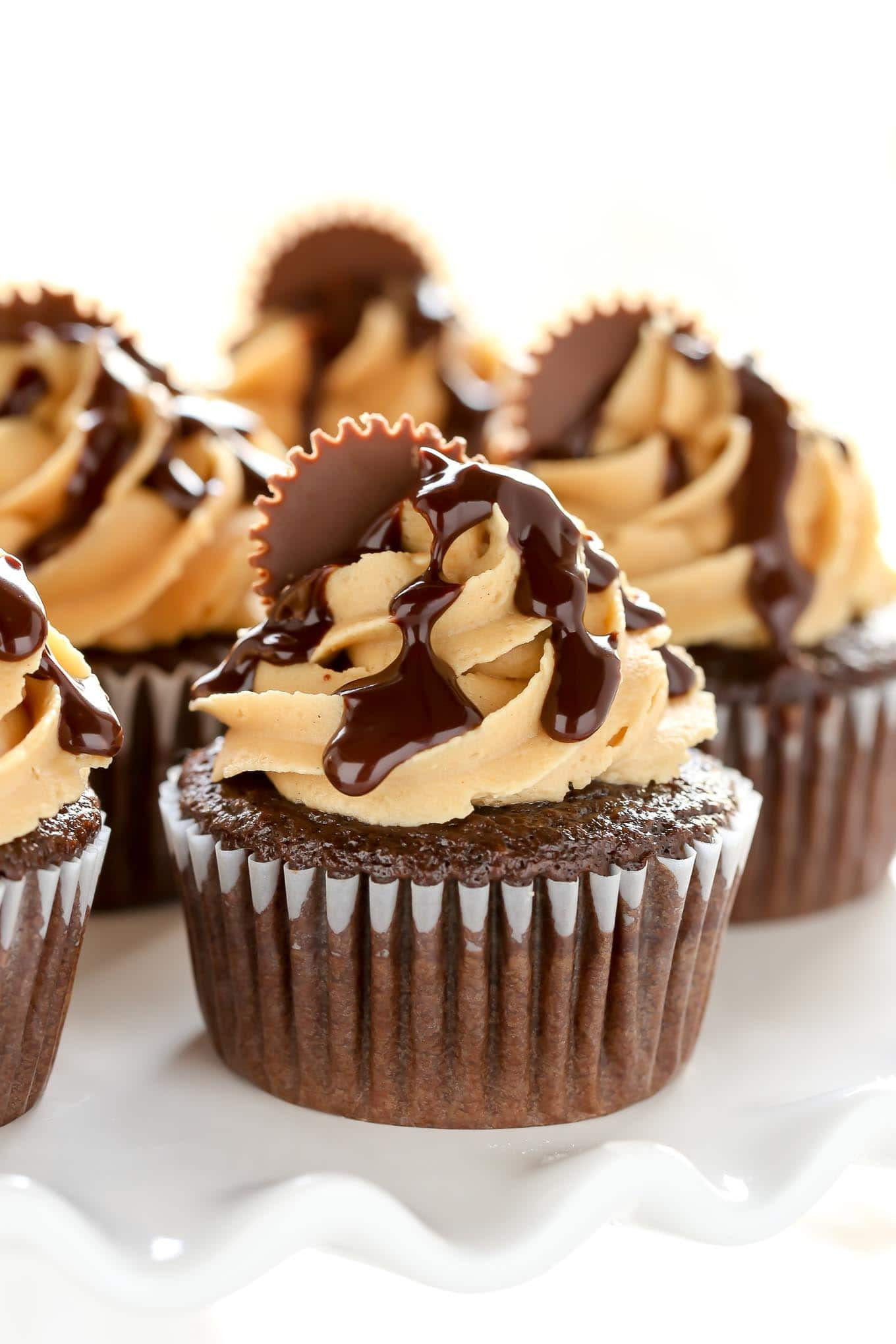 Gourmet Chocolate Cupcakes Recipe
 Chocolate Cupcakes with Peanut Butter Frosting