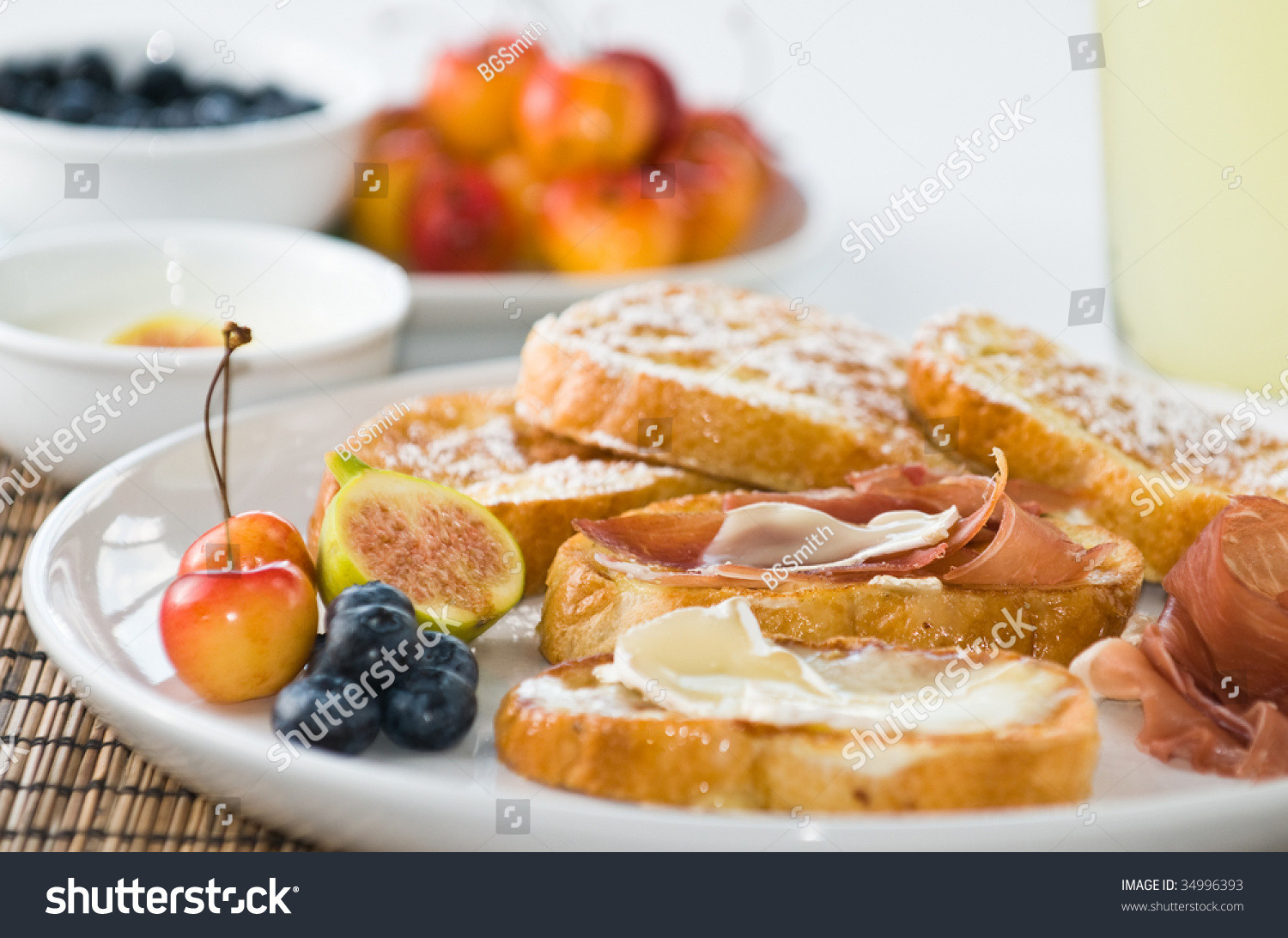 Gourmet French Toast
 Gourmet Breakfast French Toast With Prosciutto And Brie