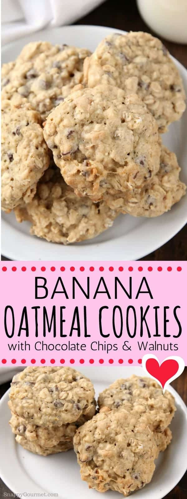 Gourmet Oatmeal Cookies
 Banana Oatmeal Cookies Recipe with Chocolate Chips and