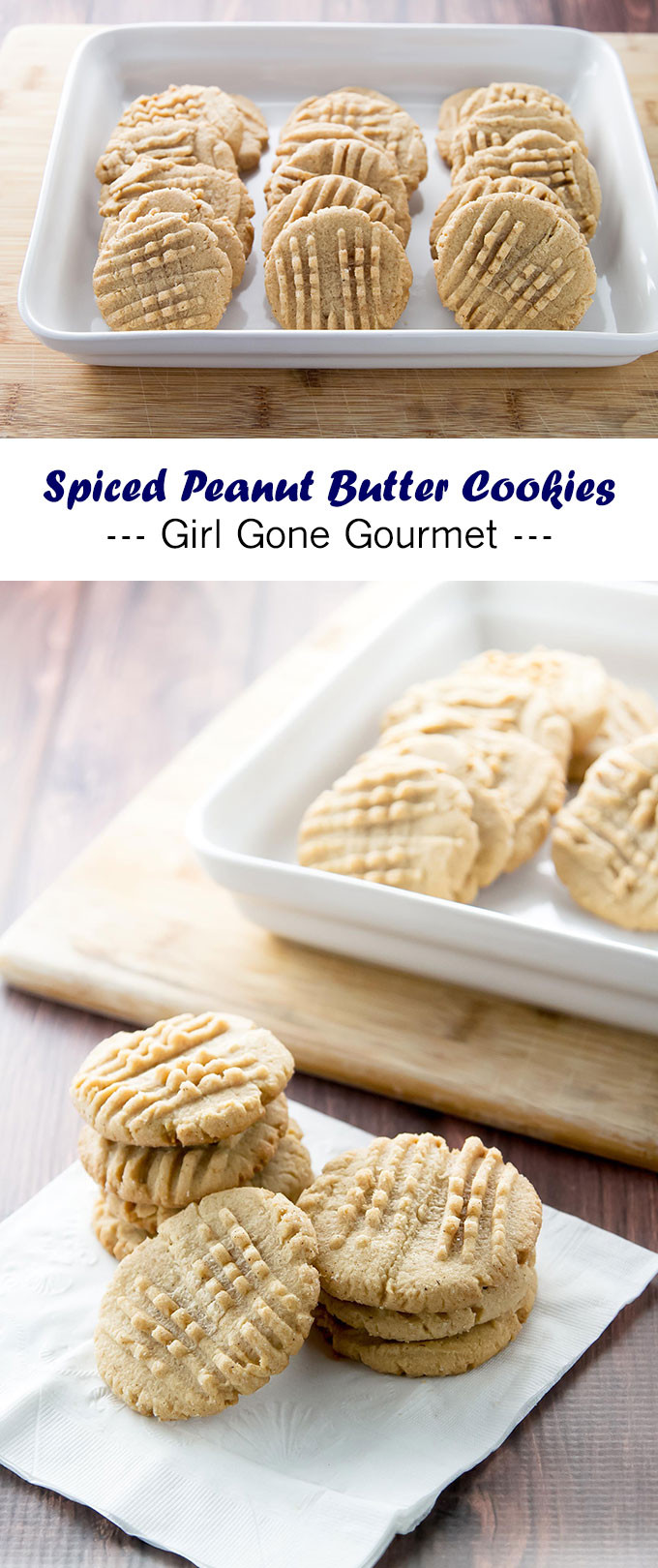 Gourmet Peanut Butter Cookies
 Spiced Peanut Butter Cookies