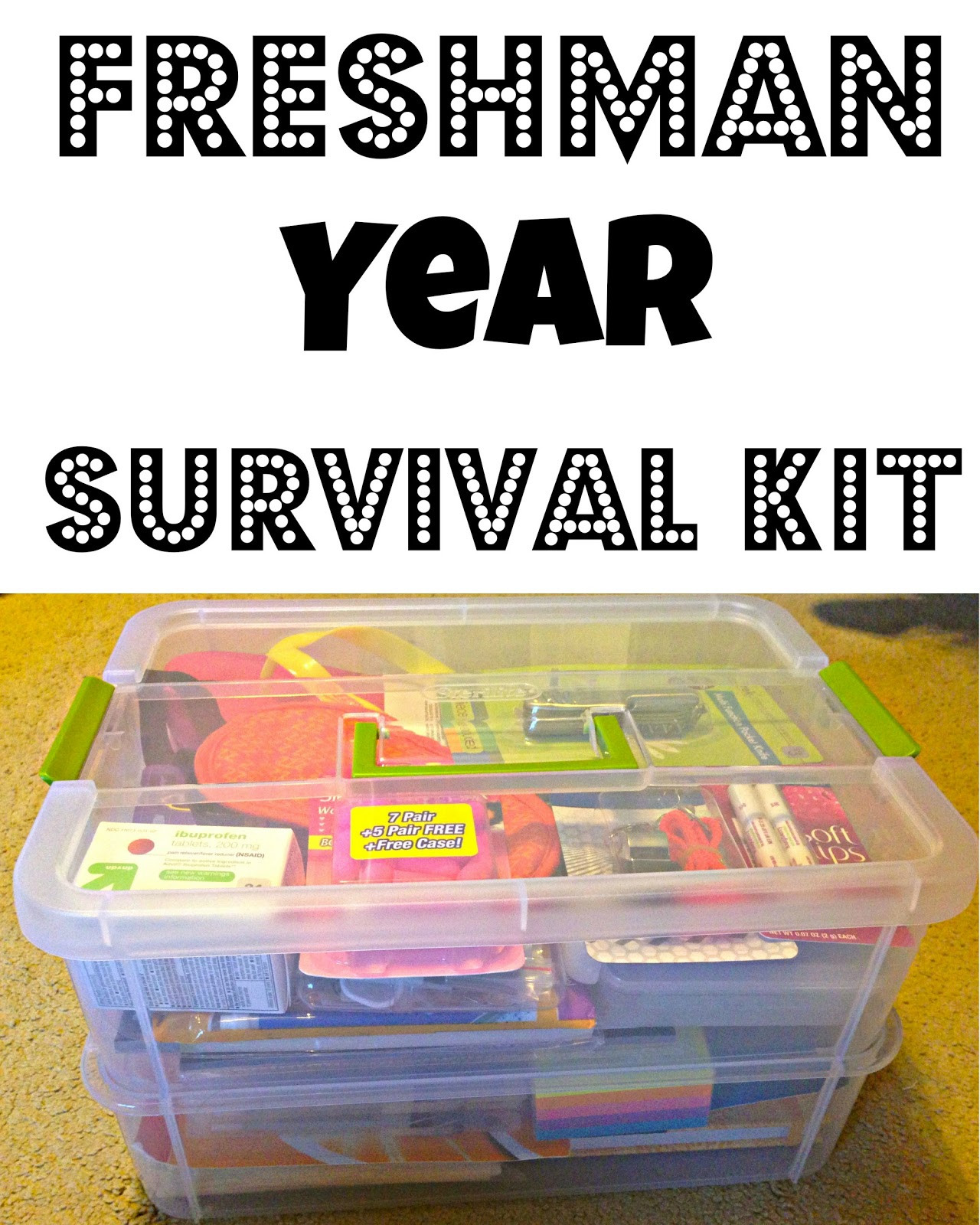 Graduation Gift Ideas For Boys
 Our Lives Are An Open Blog Freshman Year Survival Kit