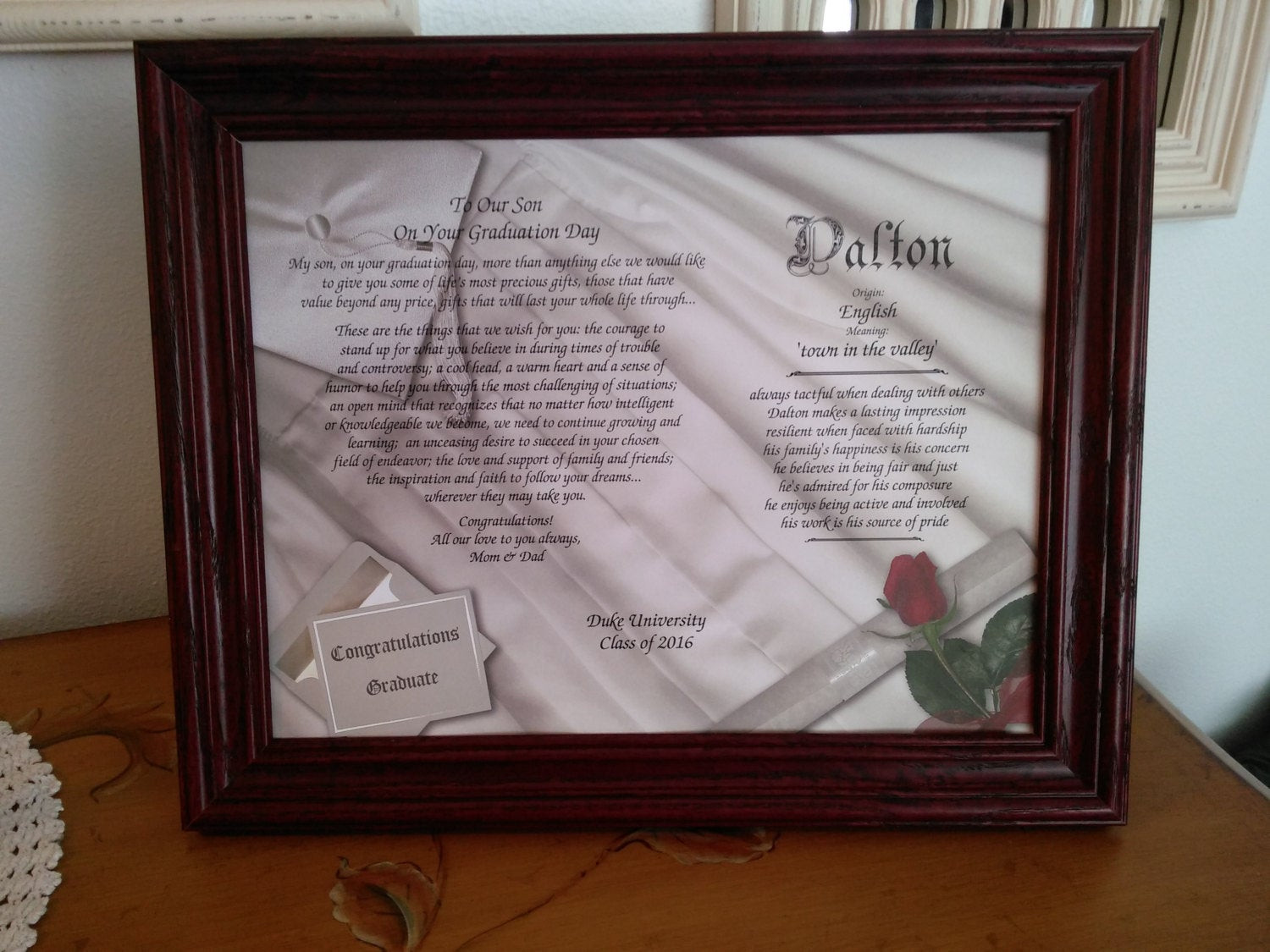 Graduation Gift Ideas For Son
 Graduation Gift For Son Personalized Poem by