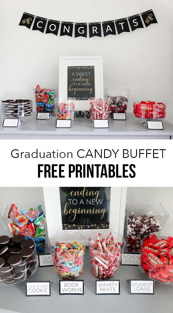 Graduation Party Buffet Ideas
 Graduation Candy Buffet I Heart Naptime