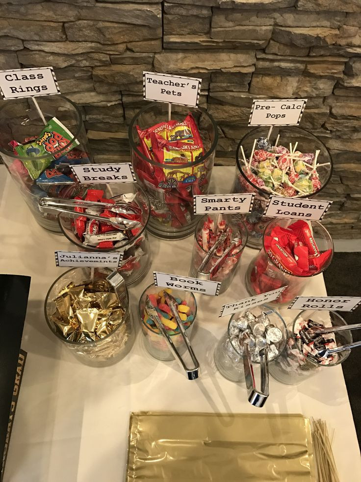 Graduation Party Candy Ideas
 College graduation themed candy bar