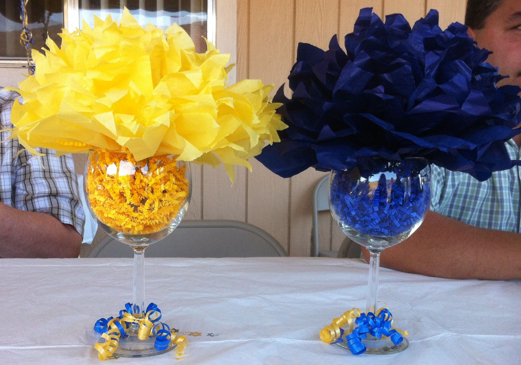 Graduation Party Centerpiece Ideas Cheap
 Can be done in Silver and Blue graduation decorations