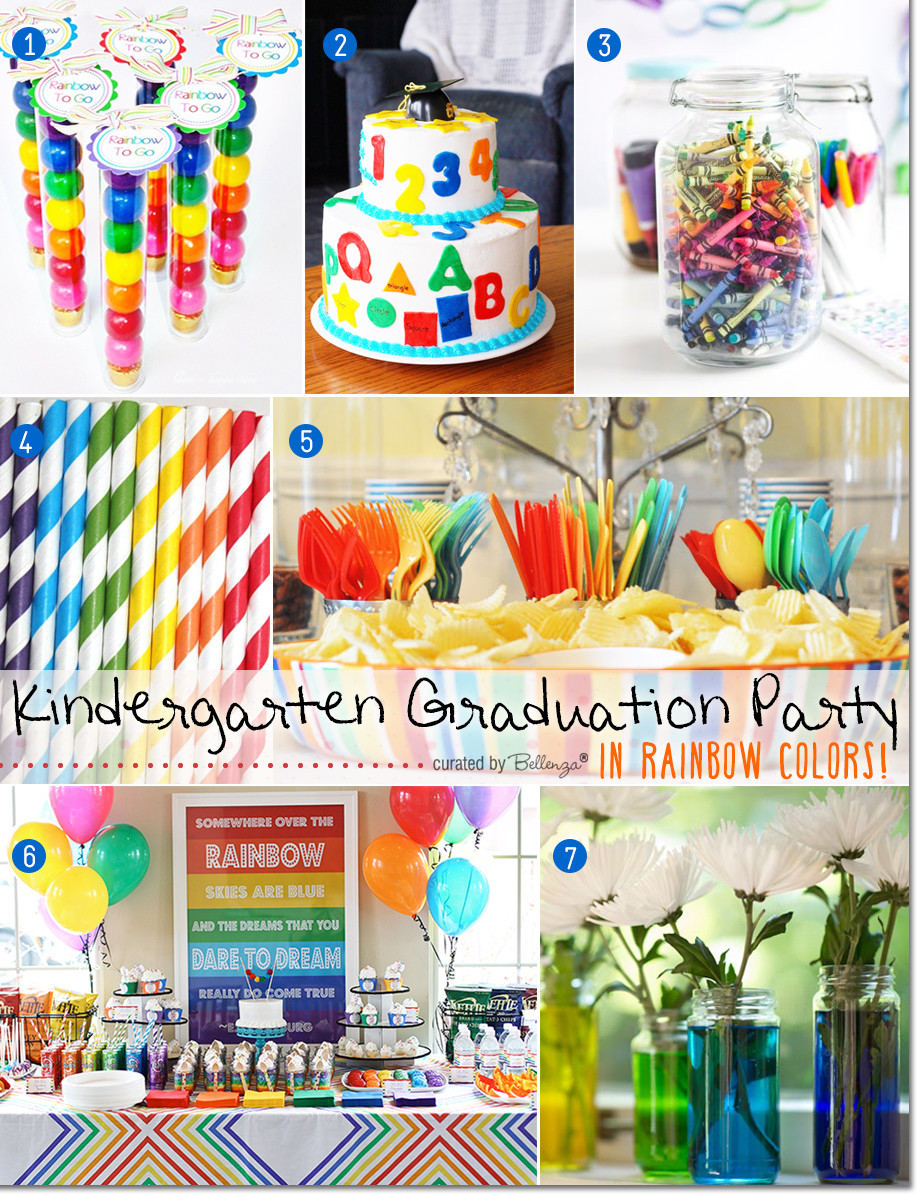 Graduation Party Color Ideas
 Fun Ideas for a Kindergarten Graduation Party in Rainbow